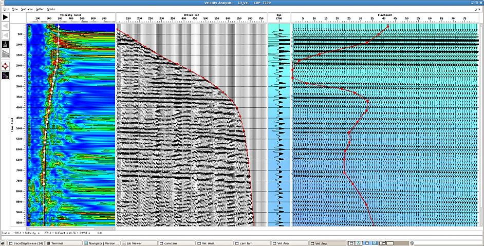 Результаты комплексного скоростного анализа для метода МОЭМВ-ОГТ с использованием различных порядков при аппроксимации годографов ОГТ электромагнитных волн
